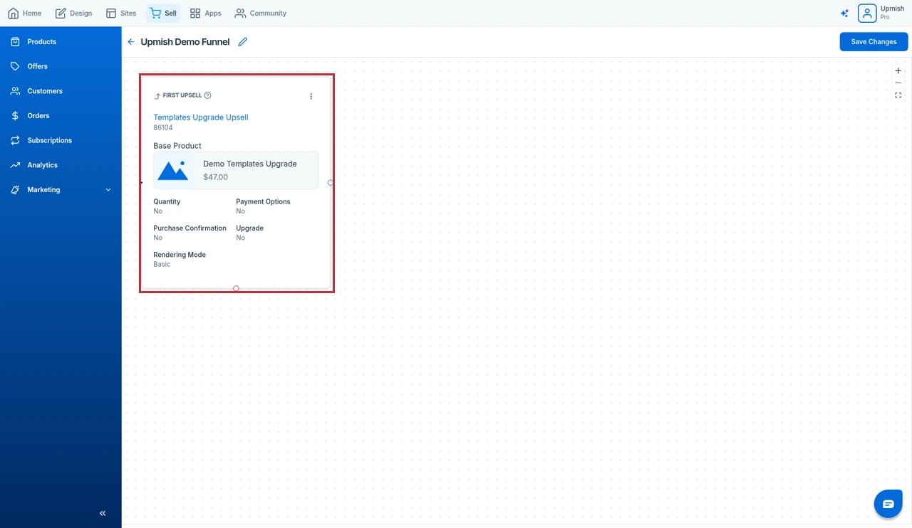 SamCart upsell funnel builder